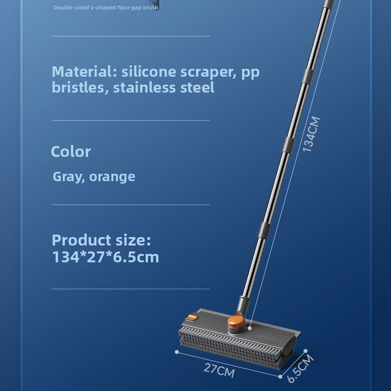 PivotGrip V-Trim Rotating Floor Scrub Brush