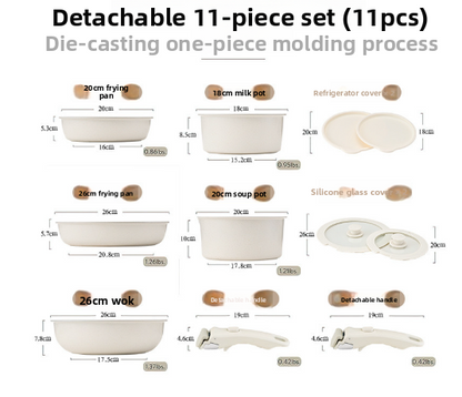 Detachable Handle Cookware Set - 11 Piece Collection